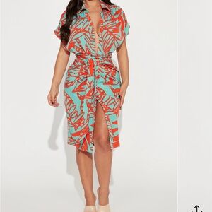 Tropical Print dress